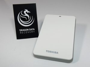 Toshiba Canvio 1TB external hard drive (HDTC series) — data recovery at our Wirral lab