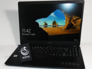 Windows laptop in for hard drive data recovery at our Wirral lab