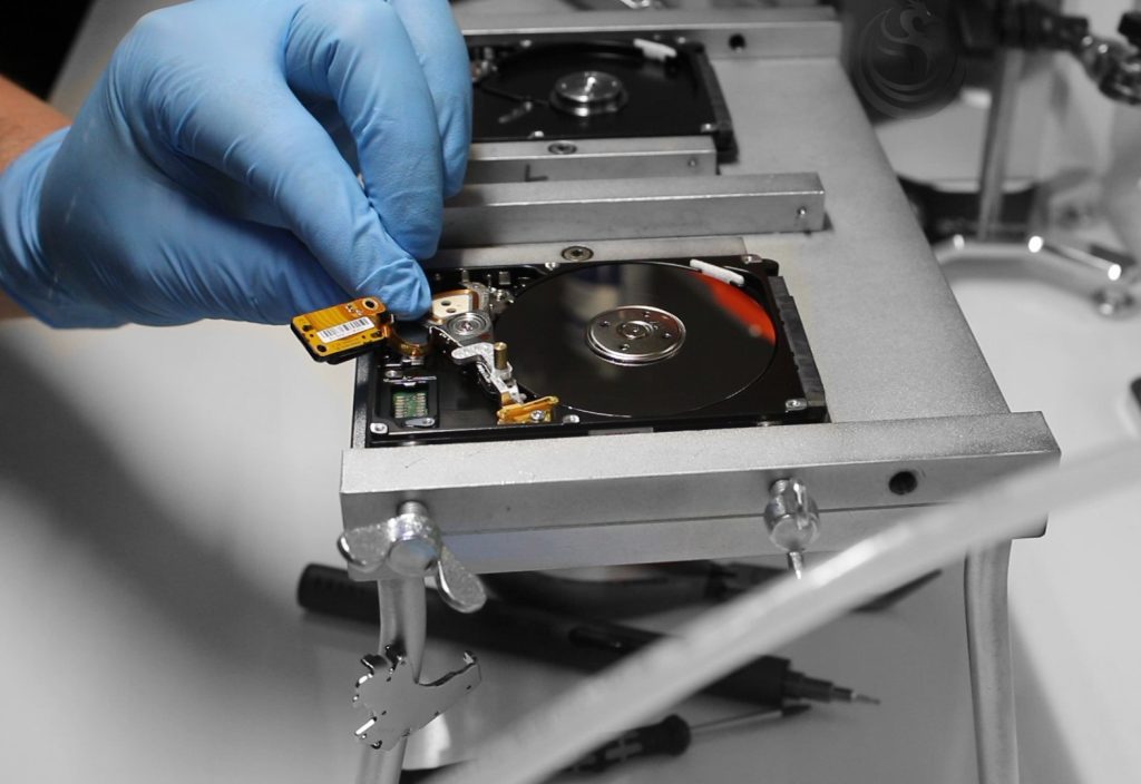 Trust_Final Head swap in progress at the Dragon Data Recovery lab, Wirral